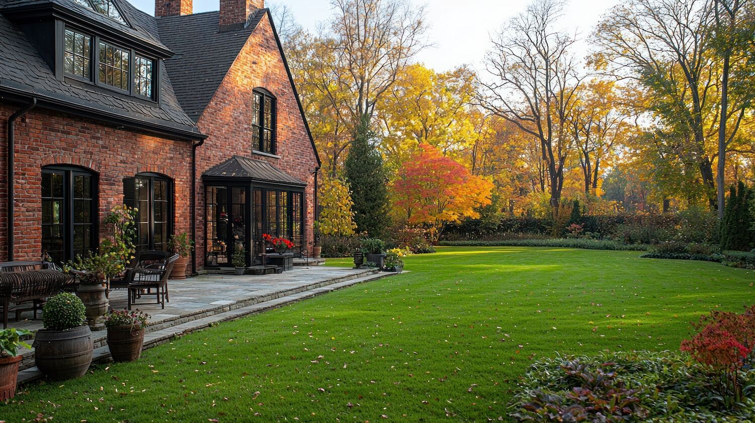Seasonal landscape care in Cleveland, OH including pruning, mulching, and edging